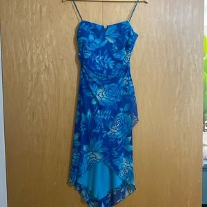 Y2K blue rose dress